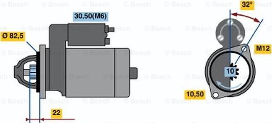 BOSCH 0 001 110 115 - Motorino d'avviamento autozon.pro