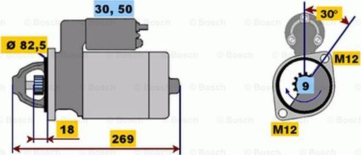 BOSCH 0 001 110 128 - Motorino d'avviamento autozon.pro