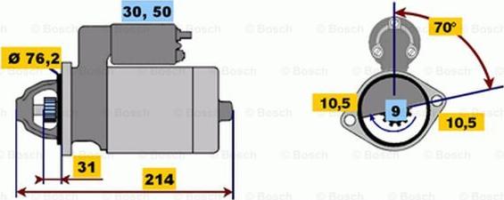 BOSCH 0 001 113 004 - Motorino d'avviamento autozon.pro