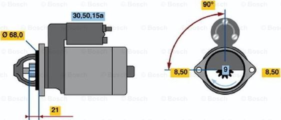 BOSCH 0 001 112 008 - Motorino d'avviamento autozon.pro