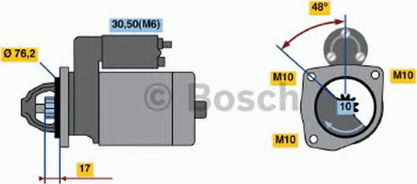 BOSCH 0001112033 - Motorino d'avviamento autozon.pro