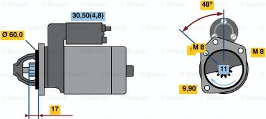 BOSCH 0 001 138 005 - Motorino d'avviamento autozon.pro