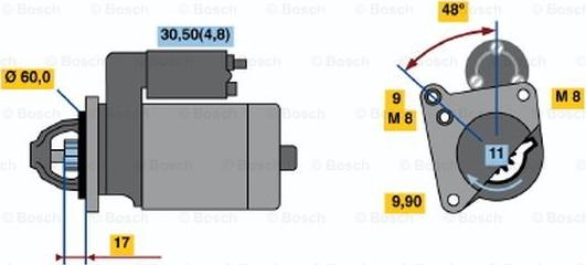 BOSCH 0 001 138 003 - Motorino d'avviamento autozon.pro