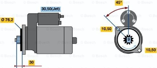 BOSCH 0 001 124 013 - Motorino d'avviamento autozon.pro