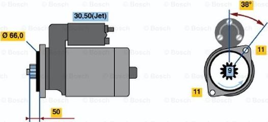 BOSCH 0 001 124 022 - Motorino d'avviamento autozon.pro