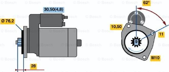 BOSCH 0 001 125 609 - Motorino d'avviamento autozon.pro