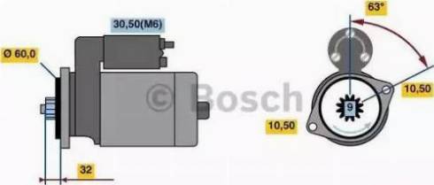 BOSCH 0 001 125 613 - Motorino d'avviamento autozon.pro