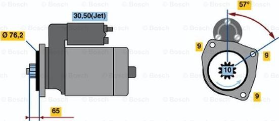 BOSCH 0 001 125 046 - Motorino d'avviamento autozon.pro