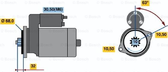 BOSCH 0 001 125 059 - Motorino d'avviamento autozon.pro