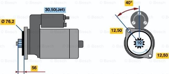 BOSCH 0 001 121 018 - Motorino d'avviamento autozon.pro