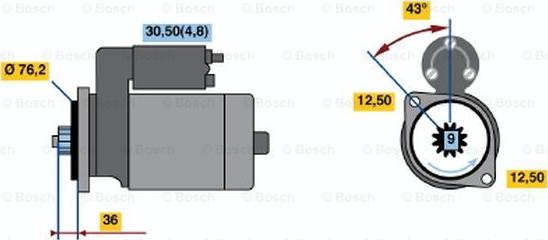 BOSCH 0 001 120 402 - Motorino d'avviamento autozon.pro