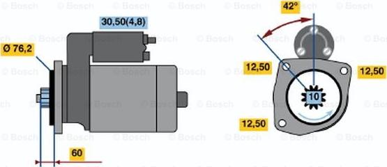 BOSCH 0 001 123 020 - Motorino d'avviamento autozon.pro