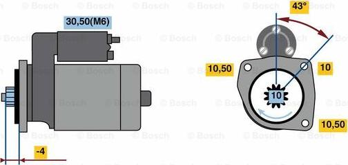 BOSCH 0 001 121 443 - Motorino d'avviamento autozon.pro