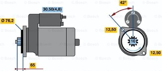 BOSCH 0 001 123 014 - Motorino d'avviamento autozon.pro