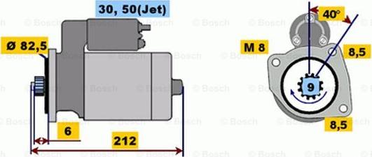 BOSCH 0 001 121 001 - Motorino d'avviamento autozon.pro