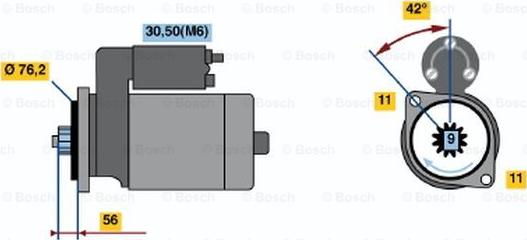 BOSCH 0 001 124 015 - Motorino d'avviamento autozon.pro