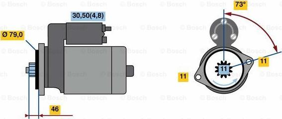 BOSCH 0 001 123 044 - Motorino d'avviamento autozon.pro