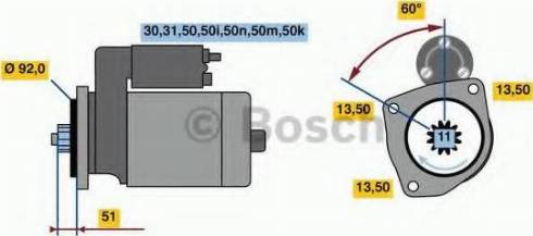 BOSCH 0 001 340 503 - Motorino d'avviamento autozon.pro