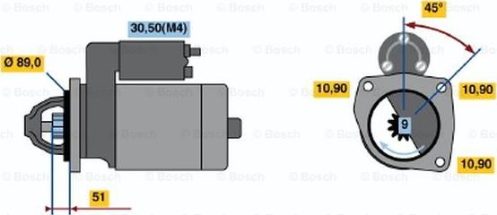 BOSCH 0 001 369 007 - Motorino d'avviamento autozon.pro