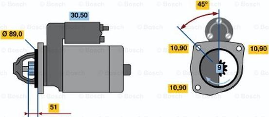 BOSCH 0 986 011 130 - Motorino d'avviamento autozon.pro