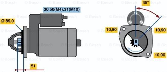 BOSCH 0 001 369 025 - Motorino d'avviamento autozon.pro