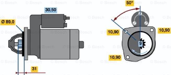 BOSCH 0 001 365 004 - Motorino d'avviamento autozon.pro