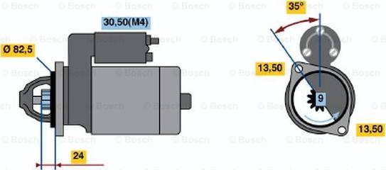 BOSCH 0 001 366 005 - Motorino d'avviamento autozon.pro