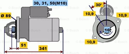 BOSCH 0 001 368 044 - Motorino d'avviamento autozon.pro