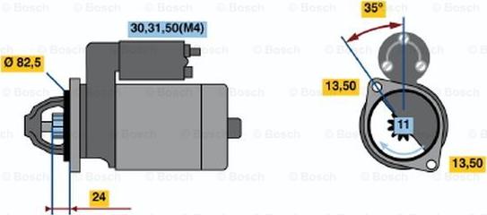 BOSCH 0 001 368 046 - Motorino d'avviamento autozon.pro