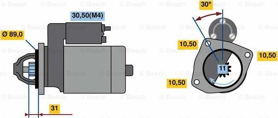 BOSCH 0 001 368 056 - Motorino d'avviamento autozon.pro