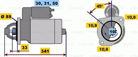 BOSCH 0 001 368 064 - Motorino d'avviamento autozon.pro