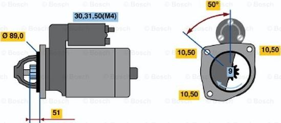 BOSCH 0 001 368 061 - Motorino d'avviamento autozon.pro