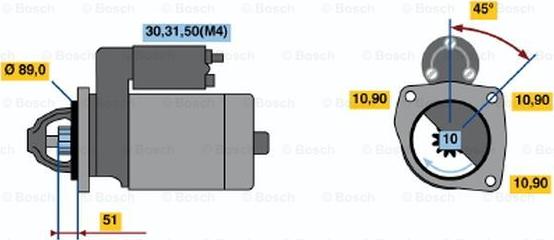 BOSCH 0 001 368 067 - Motorino d'avviamento autozon.pro