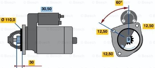 BOSCH 0 001 368 019 - Motorino d'avviamento autozon.pro