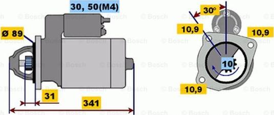 BOSCH 0 001 368 016 - Motorino d'avviamento autozon.pro