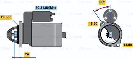 BOSCH 0 001 368 080 - Motorino d'avviamento autozon.pro