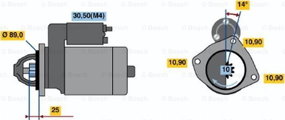 BOSCH 0 001 368 082 - Motorino d'avviamento autozon.pro