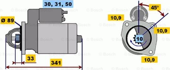 BOSCH 0 001 368 026 - Motorino d'avviamento autozon.pro