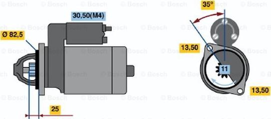 BOSCH 0 001 368 071 - Motorino d'avviamento autozon.pro