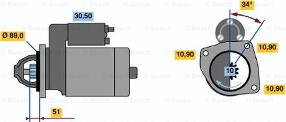 BOSCH 0 001 368 073 - Motorino d'avviamento autozon.pro