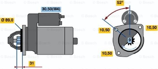 BOSCH 0 001 362 091 - Motorino d'avviamento autozon.pro