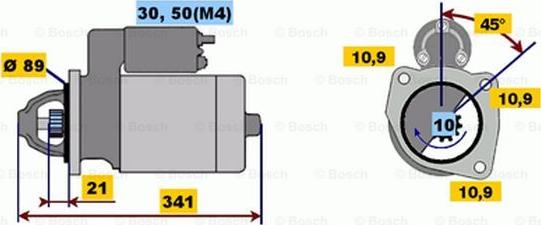 BOSCH 0 001 367 063 - Motorino d'avviamento autozon.pro