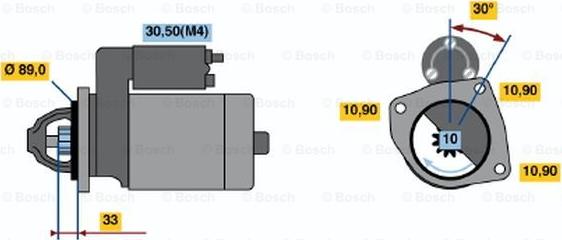 BOSCH 0 001 367 017 - Motorino d'avviamento autozon.pro