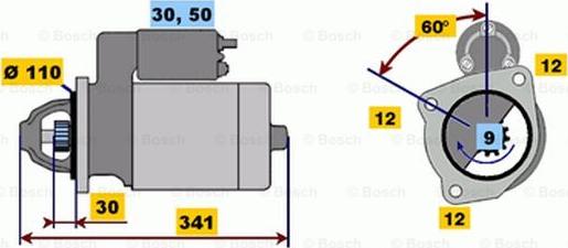 BOSCH 0 001 367 082 - Motorino d'avviamento autozon.pro