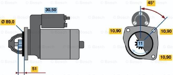 BOSCH 0 001 367 032 - Motorino d'avviamento autozon.pro