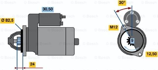 BOSCH 0 001 313 006 - Motorino d'avviamento autozon.pro