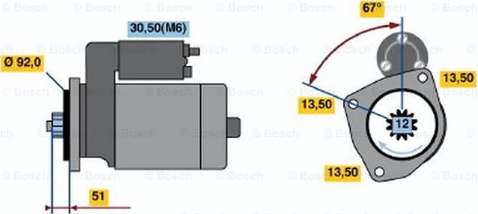 BOSCH 0 001 330 008 - Motorino d'avviamento autozon.pro