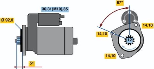 BOSCH 0001330017 - Motorino d'avviamento autozon.pro