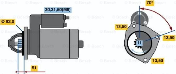 BOSCH 0 001 371 005 - Motorino d'avviamento autozon.pro