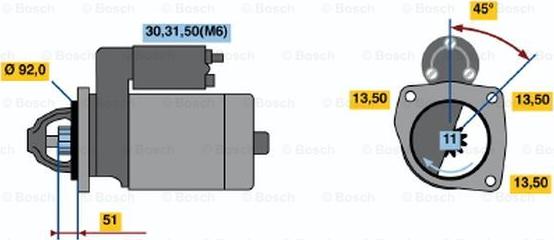 BOSCH 0 001 371 014 - Motorino d'avviamento autozon.pro